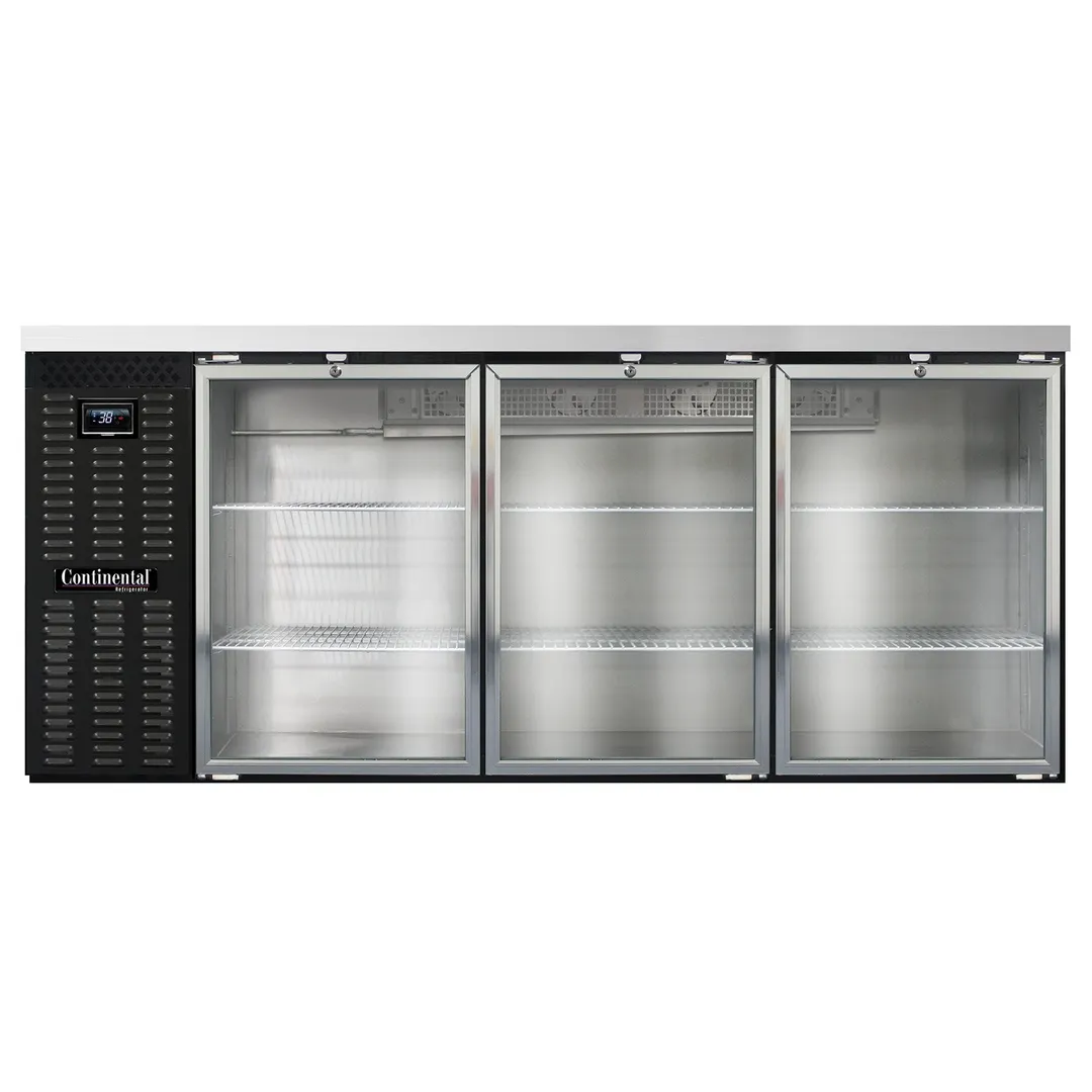 Continental Refrigerator BB79NGD 79" Back Bar Cooler with Glass Door