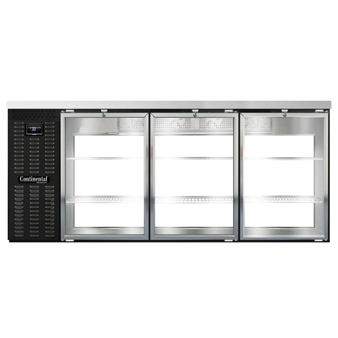 Continental Refrigerator BB79NGDPT Pass-Thru Back Bar Cooler w/ 28 Cu Ft, 6 Glass Doors, 79"W
