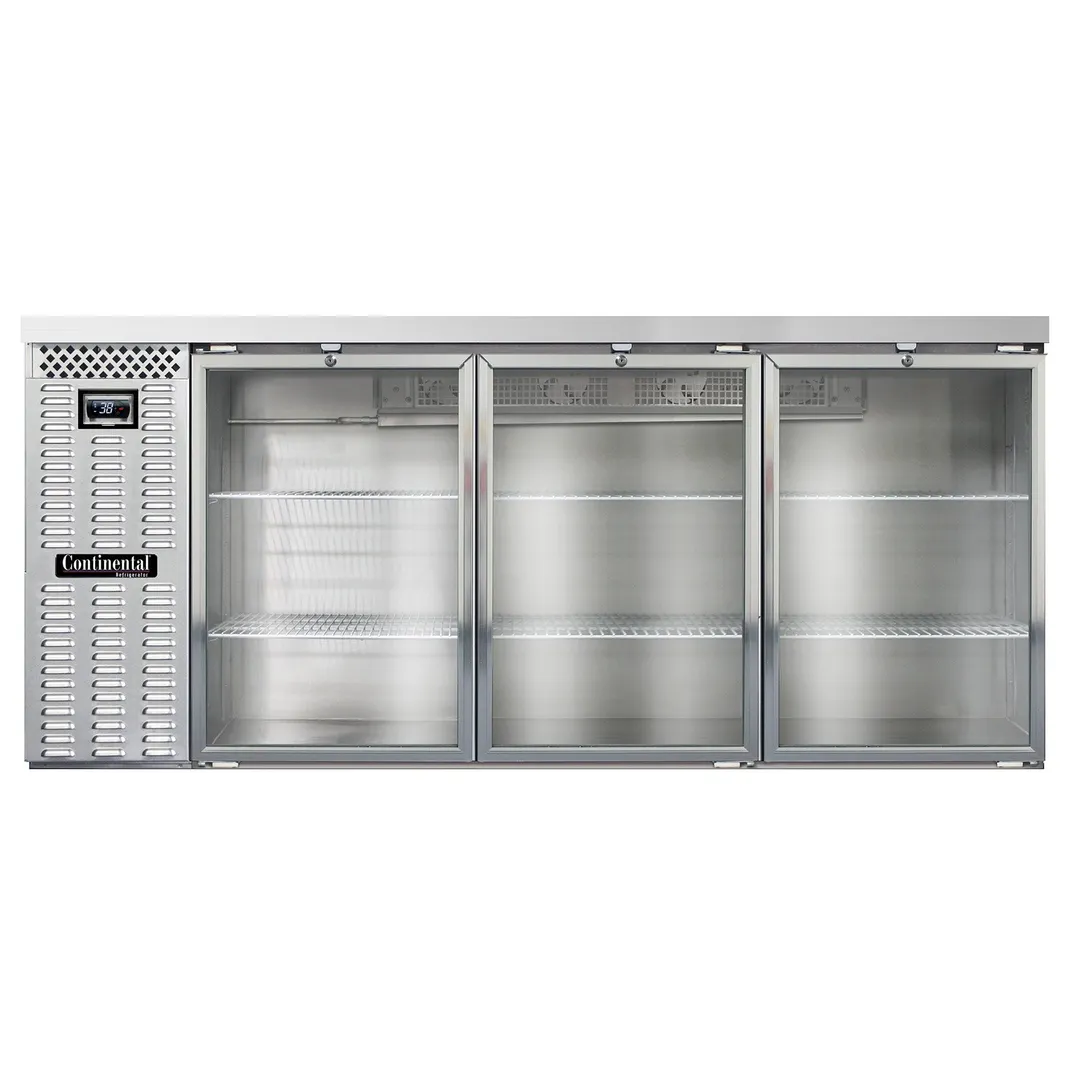 Continental Refrigerator BB79NSSGD 79" Back Bar Cooler with Glass Door