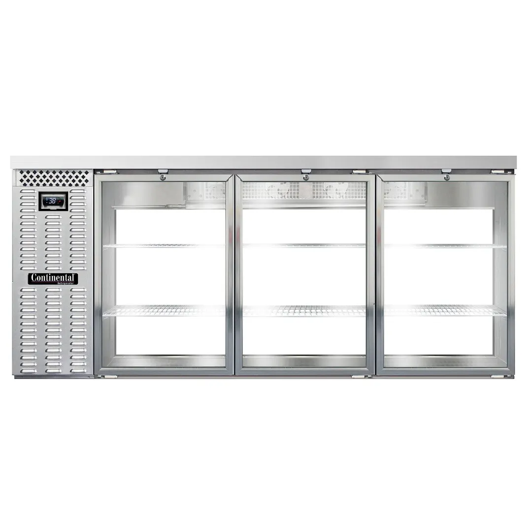 Continental Refrigerator BB79NSSGDPT Pass-Thru Back Bar Cooler w/ 28 Cu Ft, 6 Glass Doors