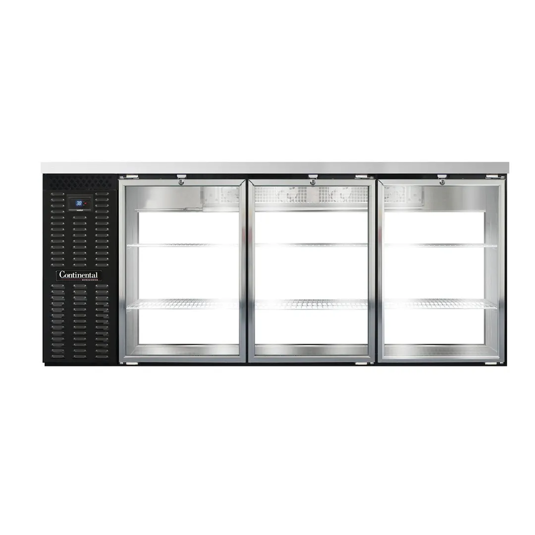 Continental Refrigerator BB79SNGDPT Pass-Thru Back Bar Cooler w/ 22 Cu Ft, 6 Glass Doors