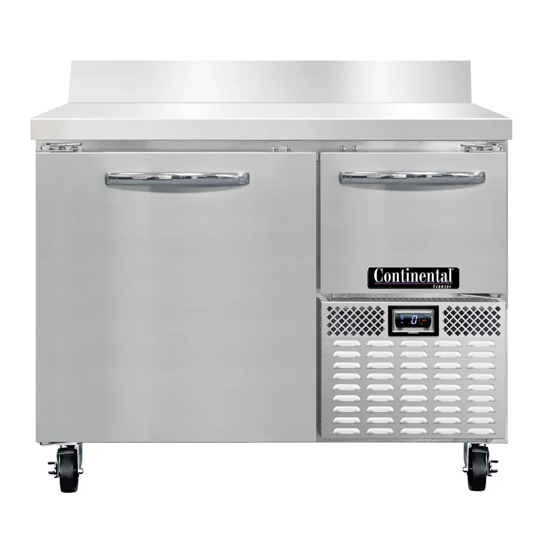 Continental Refrigerator FA43NBS 43" 1-Section Worktop Freezer w/ 1 Full & 1 Half Door