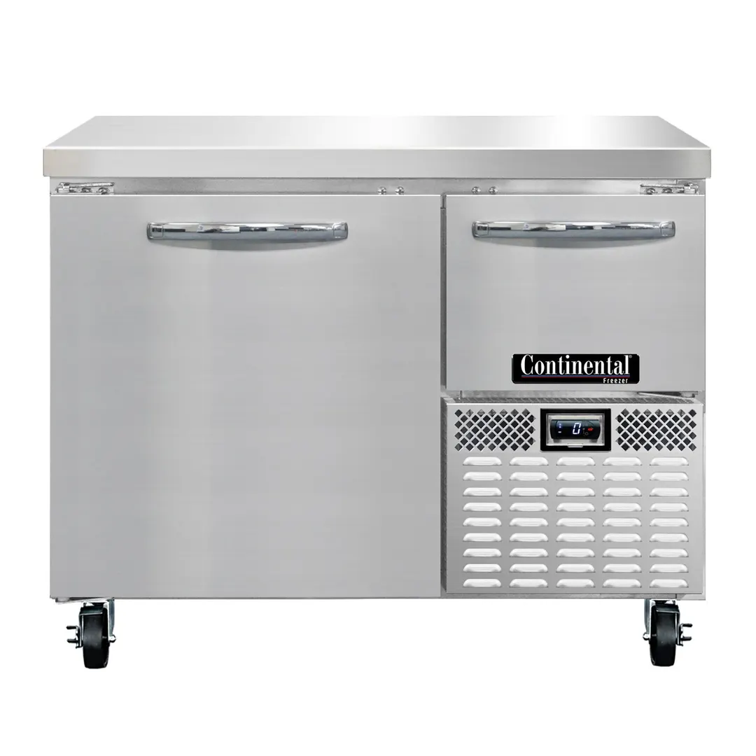 Continental Refrigerator FA43N 43" 1-Section Worktop Freezer w/ 1 Full & 1 Half Door