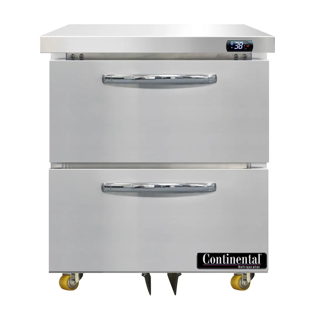 Continental Refrigerator D27N-U-D 27" 2 Drawers Undercounter Refrigerator, 7.5 cu ft