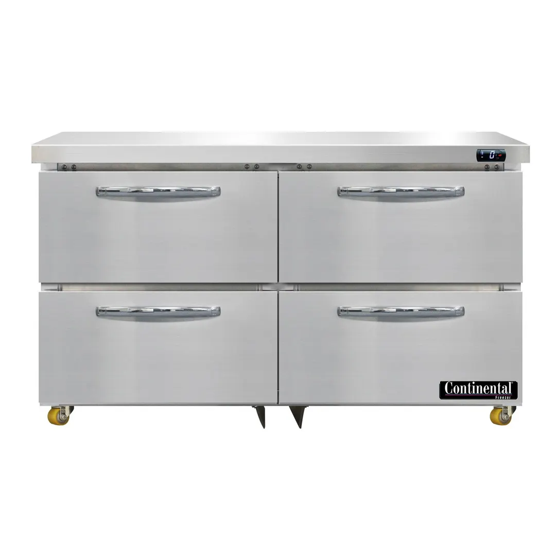 Continental Refrigerator DF48N-U-D 48" 2-Section Undercounter Freezer w/ 4 Drawers, 13.5 cu. ft.