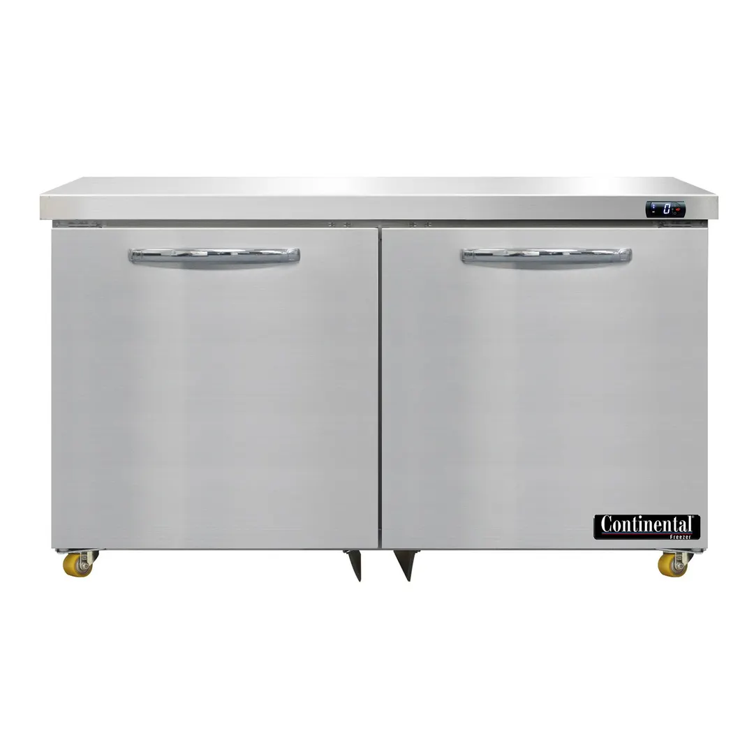 Continental Refrigerator DF48N-U 48" 2-Section Undercounter Freezer w/ 2 Doors, 13.5 cu. ft.