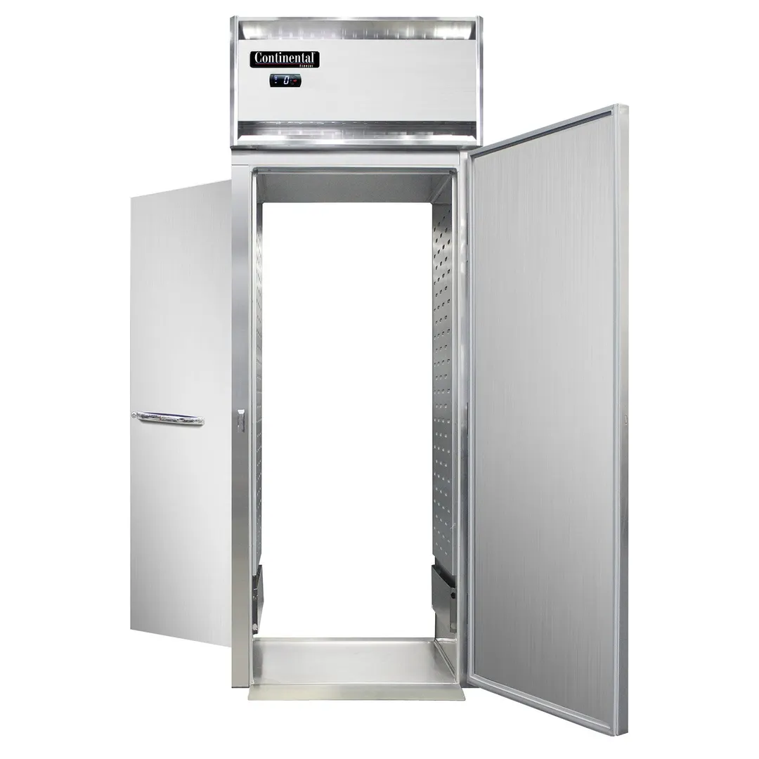 Continental Refrigerator D1FINSART 35.5" 1-Section Roll-Thru Freezer, 2-Solid Doors, Top Mounted, 32 cu. ft., Stainless Steel