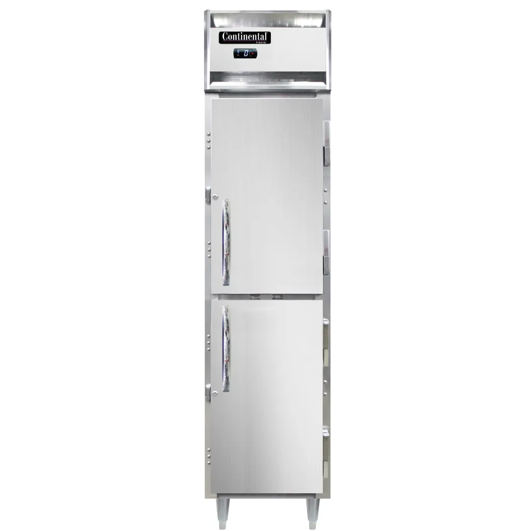 Continental Refrigerator D1FSENHD 17" One Section Reach-In Freezer w/ 2 Half Solid Doors, 15 cu. ft.