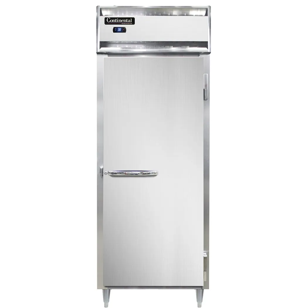 Continental Refrigerator D1RESNSS 28" 1-Section Reach-In Refrigerator w/ Solid Door, All Stainless Steel, 18 cu. ft.