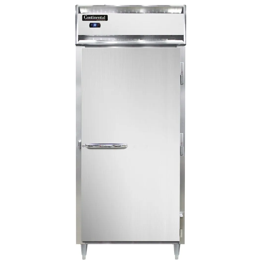 Continental Refrigerator D1RXSNSA 36" 1-Section Reach-In Refrigerator w/ Solid Door, Stainless Steel Exterior, 26 cu. ft.