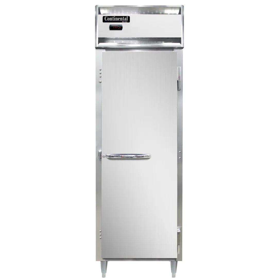 Continental DL1W 1-Section Reach-In Heated Holding Cabinet, Solid Door, Stainless Steel & Aluminum, Shelves