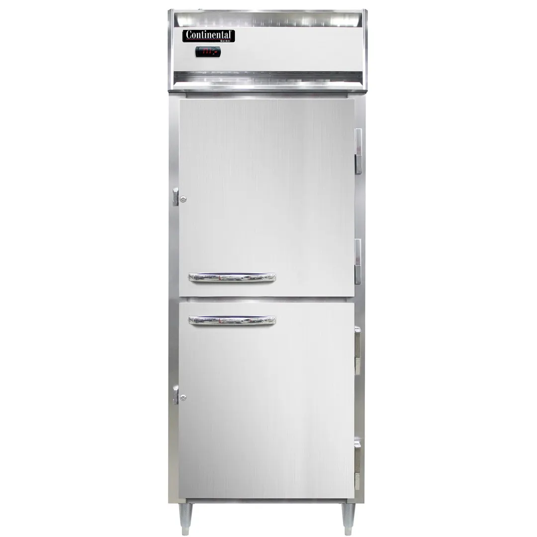 Continental Refrigerator DL1WE-SA-PT-HD 1-Section Heated Holding Cabinet, 22 cu. ft., 3 Shelves, Stainless Steel, Pass-Thru
