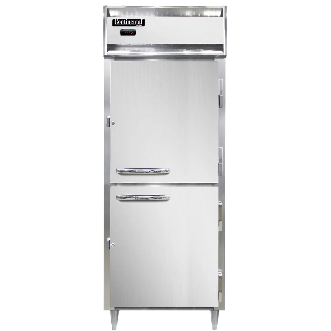 Continental Refrigerator DL1WE-SS-HD 1-Section Heated Holding Cabinet, 22 cu ft, Stainless Steel, Half-Door, Digital Display