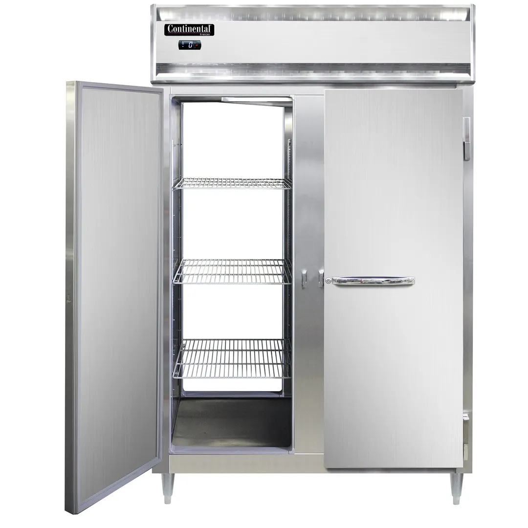 Continental Refrigerator D2FNSSPT 52" 4-Solid Door Pass-Thru Freezer, Top Mounted, 50 cu. ft., Stainless Steel