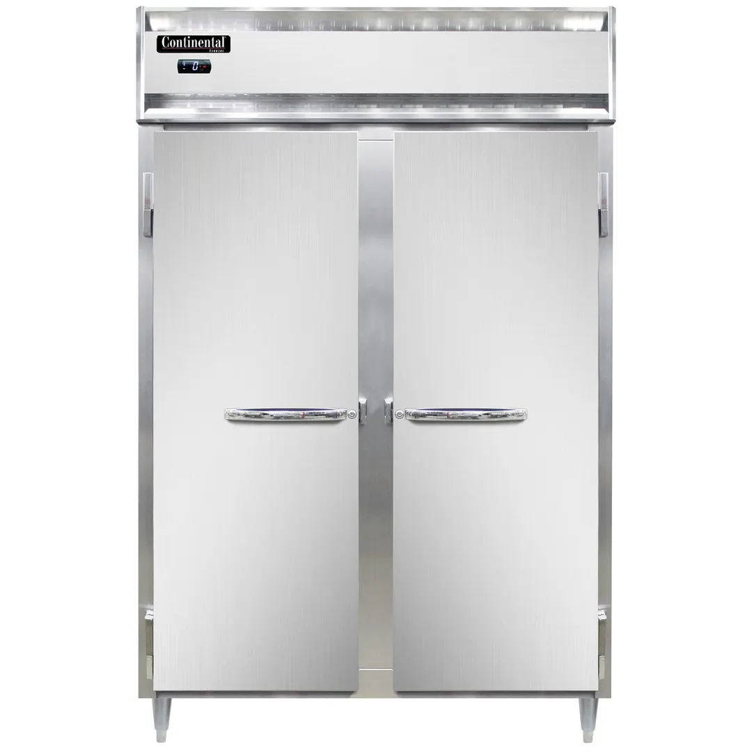 Continental Refrigerator D2FNSS 52" 2-Solid Door Reach-In Freezer, Top Mounted, Stainless Steel, 50 cu. ft.