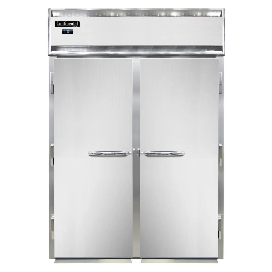Continental Refrigerator D2FINE 68" 2-Section Roll-In Freezer, 2-Solid Doors, Top Mounted, 68 cu. ft., Stainless Steel Front