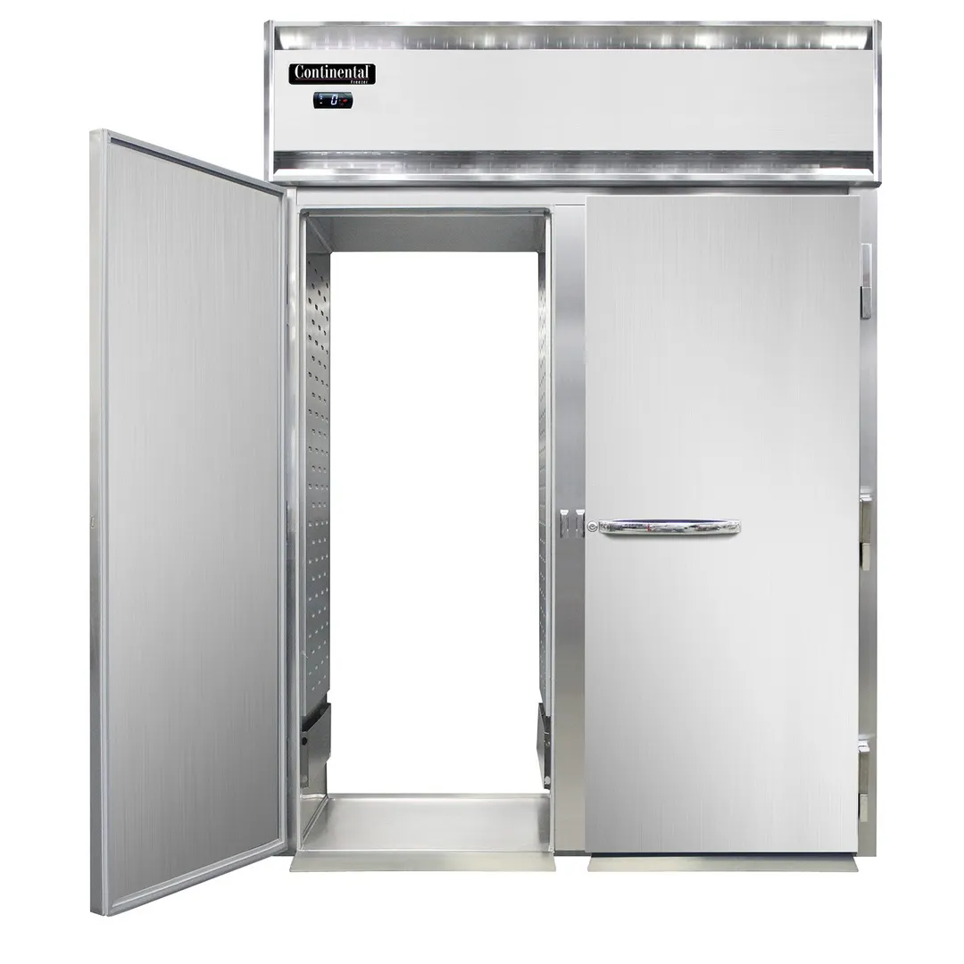Continental Refrigerator D2FINSART 68" 4-Solid Door Roll-Thru Freezer, Top Mounted, Stainless Steel, 64 cu. ft.
