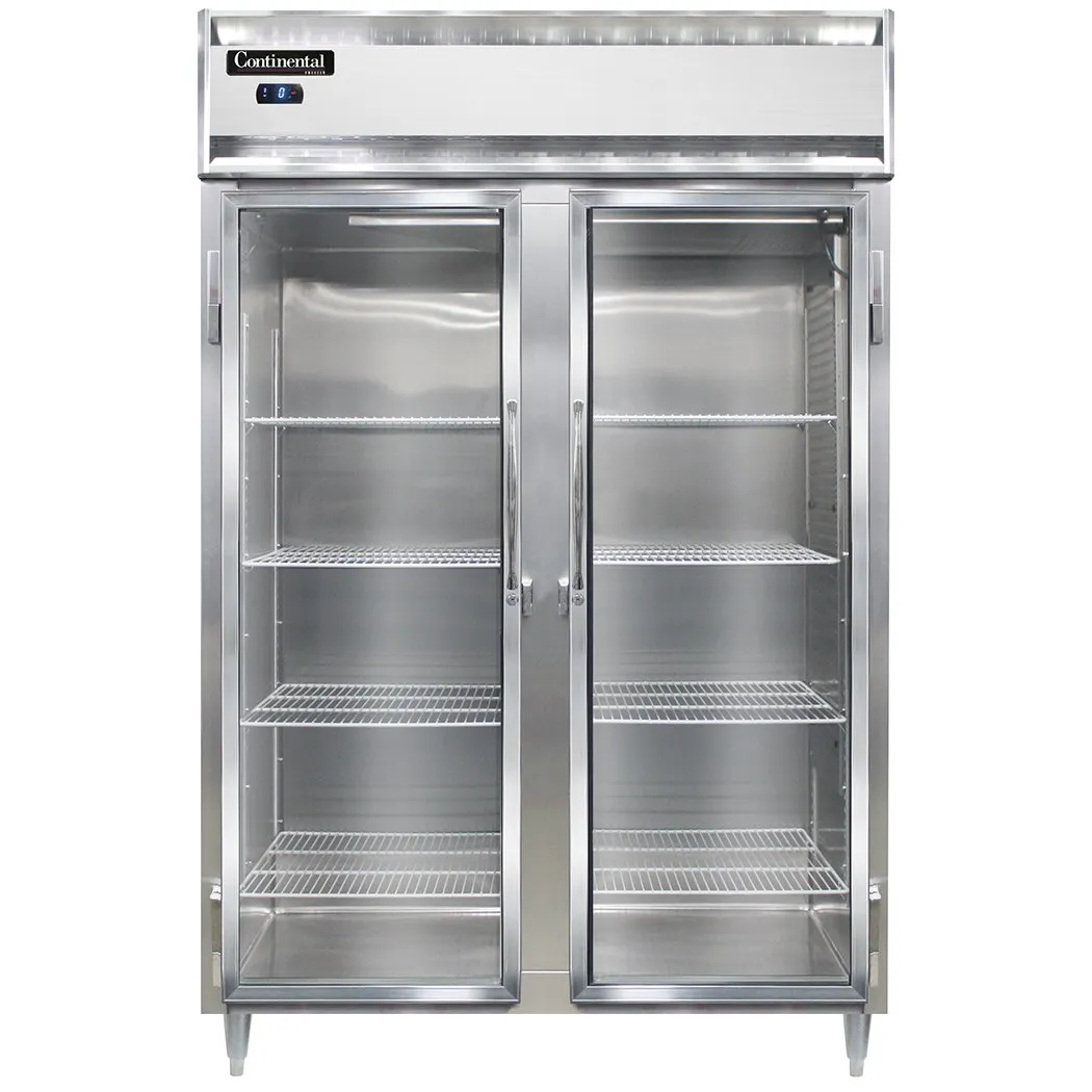 Continental Refrigerator D2FSNGD 52" 2-Glass Door Reach-In Freezer, Top Mounted, 32 cu. ft.