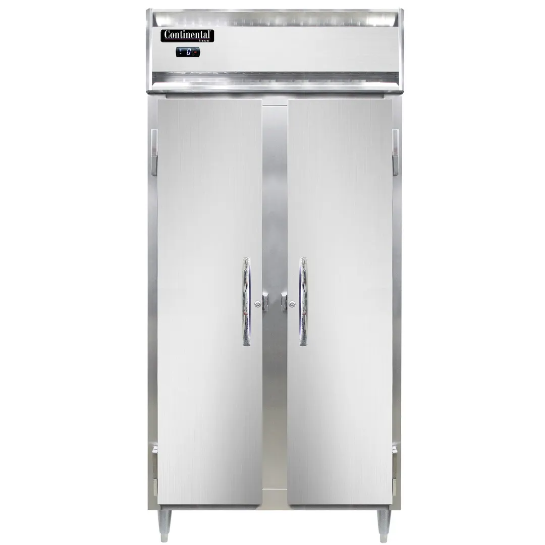 Continental Refrigerator D2FSENSS 36" 2-Solid Door Reach-In Freezer, Top Mounted, 32 cu. ft., Stainless Steel