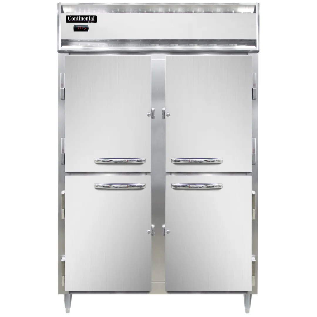Continental Refrigerator DL2W-PT-HD 2-Section “Half Height” 2-Door Solid Door Heated Holding Cabinet
