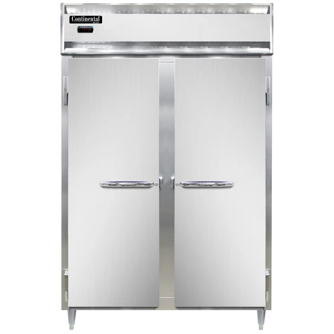 Continental Refrigerator DL2W 2-Section Heated Holding Cabinet, 50 cu ft, Stainless Steel & Aluminum, Solid Doors