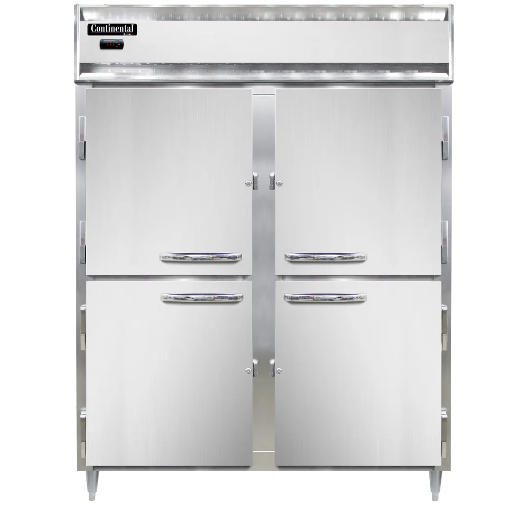 Continental DL2WE-HD 2-Section Heated Holding Cabinet, 52 cu ft, Stainless Steel & Aluminum, Half-Door, Standard Depth