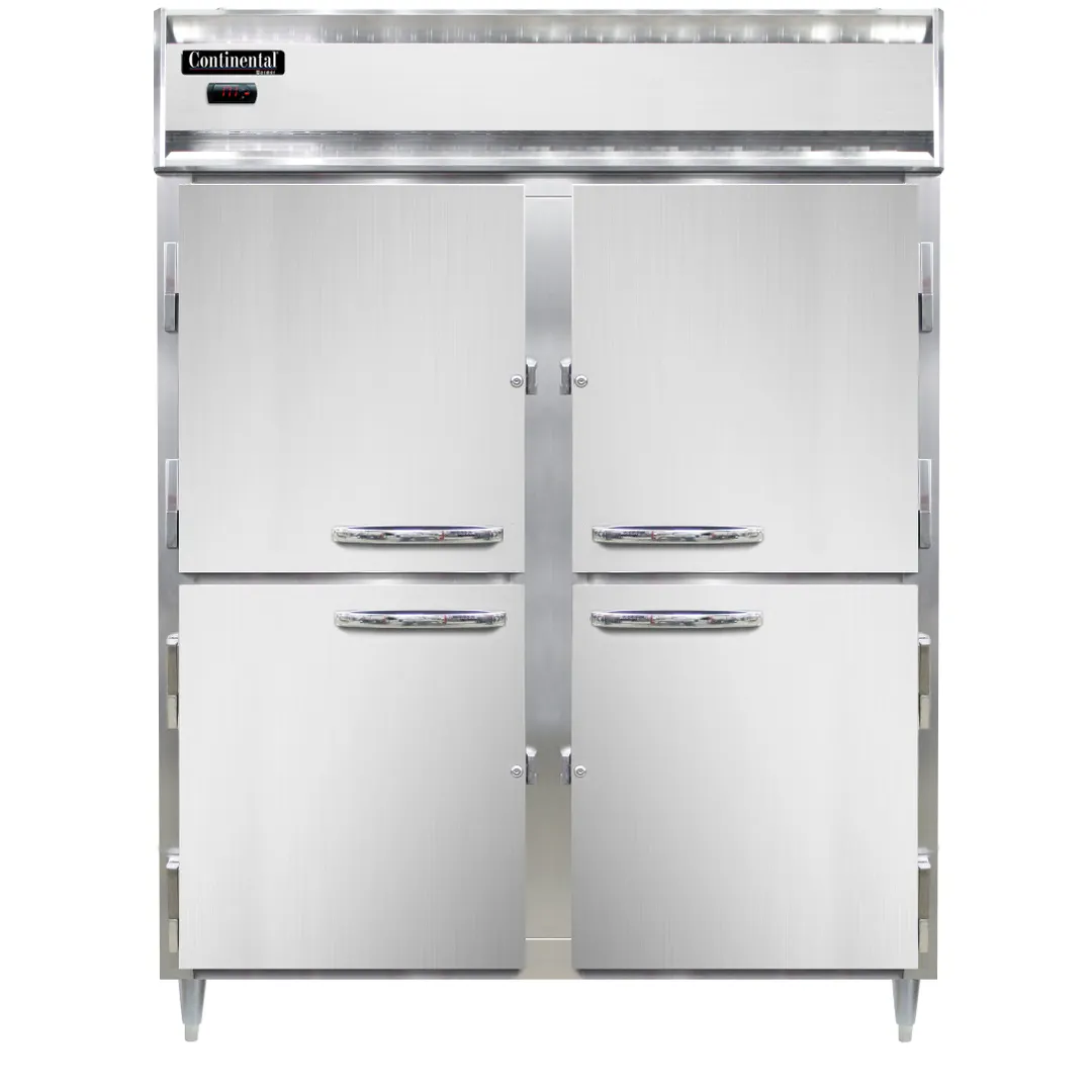 Continental Refrigerator DL2WE-PT-HD "Full Height" 2-Section 2-Door Solid Door Heated Holding Cabinet