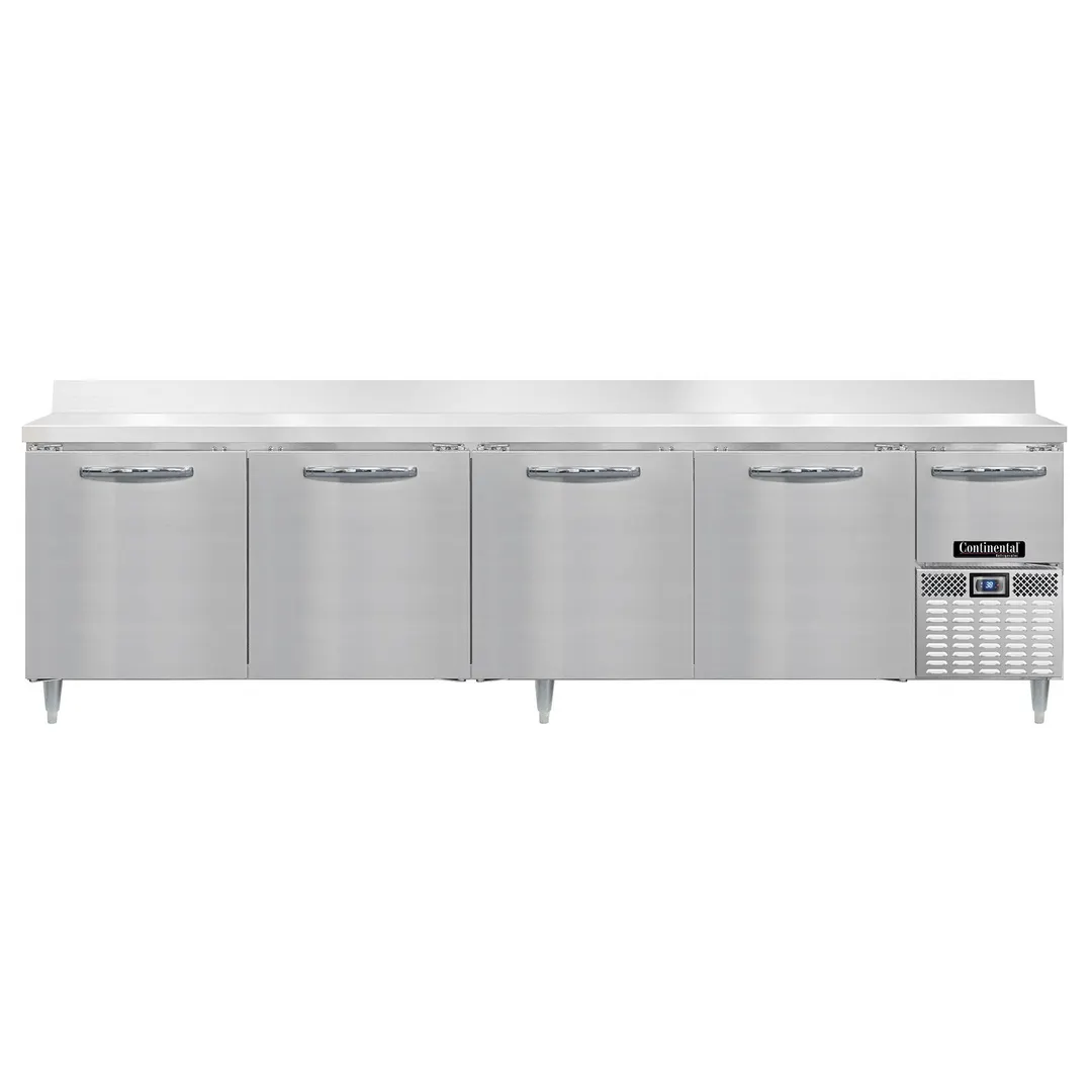 Continental Refrigerator DRA118NSSBS 118" Worktop Refrigerator w/ 4 Full & 1 Half Doors