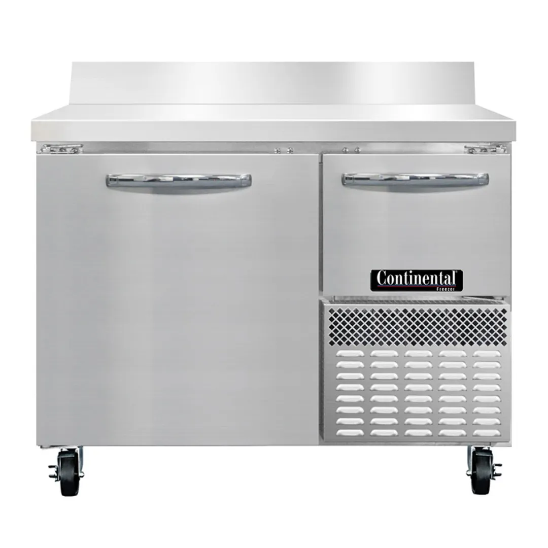 Continental Refrigerator FA43SNBS 43" 1-Section Worktop Freezer w/ 1 Full & 1 Half Door