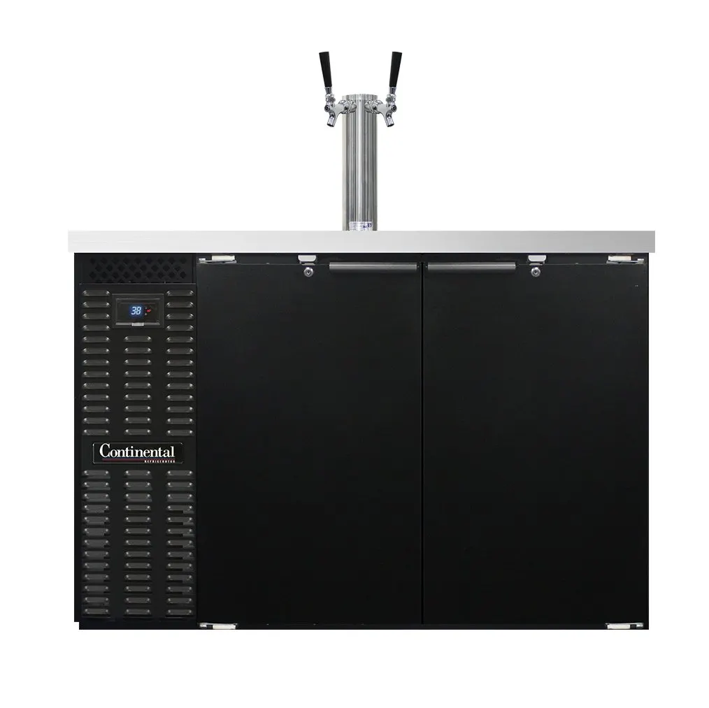 Continental Refrigerator KC50SN 50" Draft Beer Cooler w/ 2 Kegs, 13.0 cu. ft., 1 Dual-Tap Tower