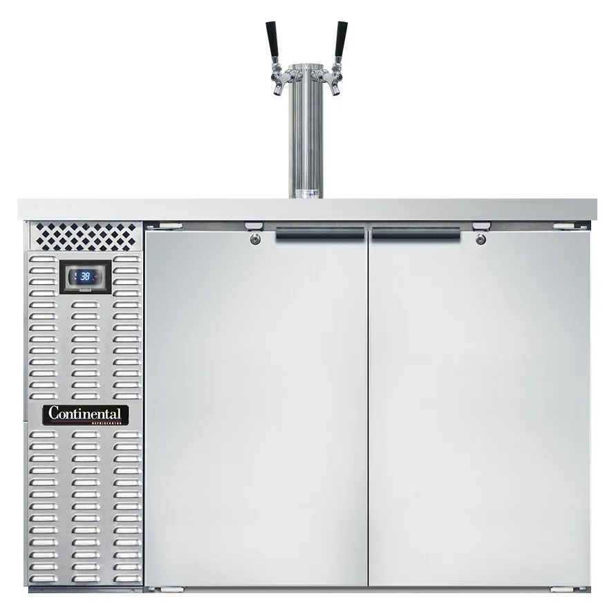 Continental Refrigerator KC50SNSS 50" Draft Beer Cooler w/ 2 Kegs, 13.0 cu. ft., 1 Dual-Tap Tower