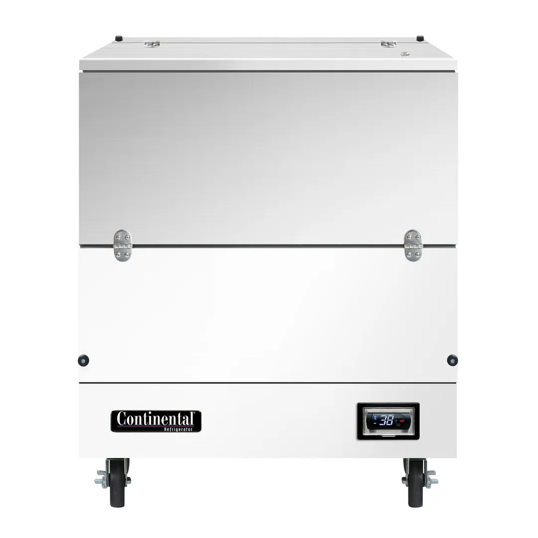 Continental Refrigerator MC3NSCW 34" Single Sided Milk Cooler, Cold Wall, 8 Crates Capacity