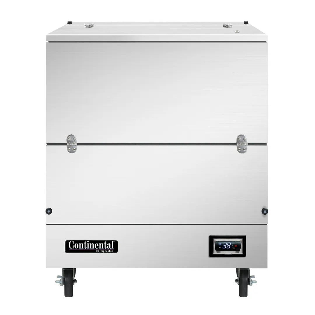 Continental Refrigerator MC3NSSSCW 34" Single Sided Milk Cooler, Cold Wall, 8 Crates Capacity
