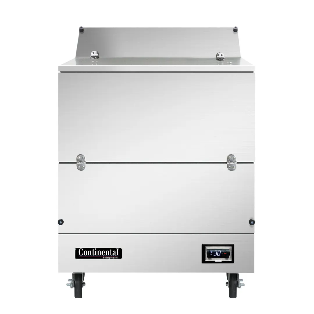 Continental Refrigerator MC3NSSD 34" Dual Sided Milk Cooler, Forced Air, 8 Crates Capacity