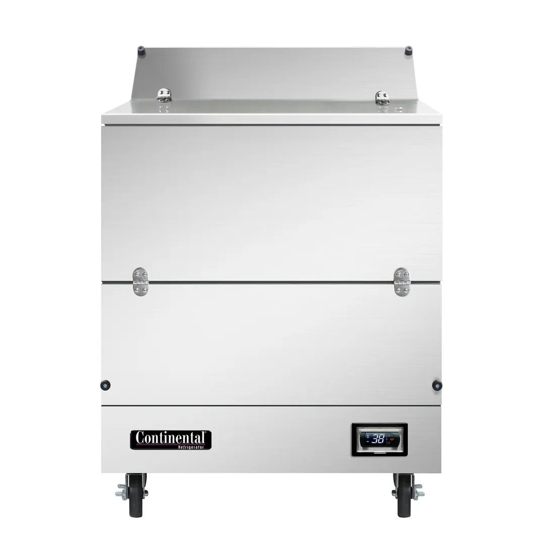 Continental Refrigerator MC3NSSS 34" Single Sided Milk Cooler, Forced Air, 8 Crates Capacity