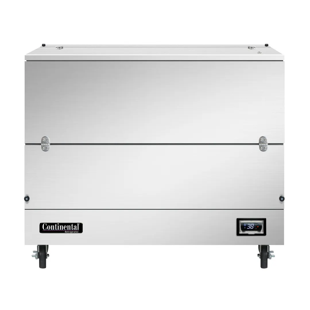 Continental Refrigerator MC4NSSSCW 49" Single Sided Milk Cooler, Cold Wall, 12 Crates Capacity