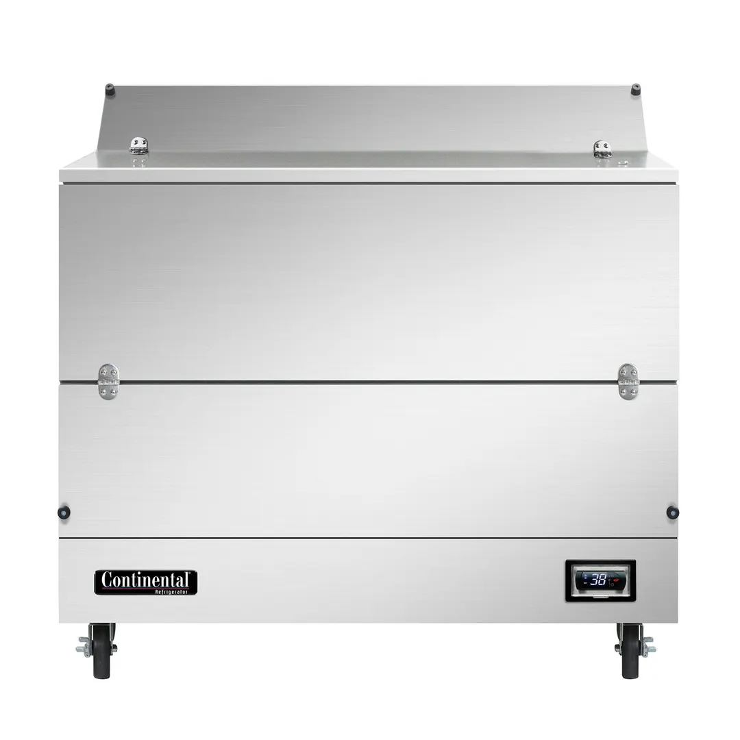 Continental Refrigerator MC4NSSS 49" Single Sided Milk Cooler, Forced Air, 12 Crates Capacity