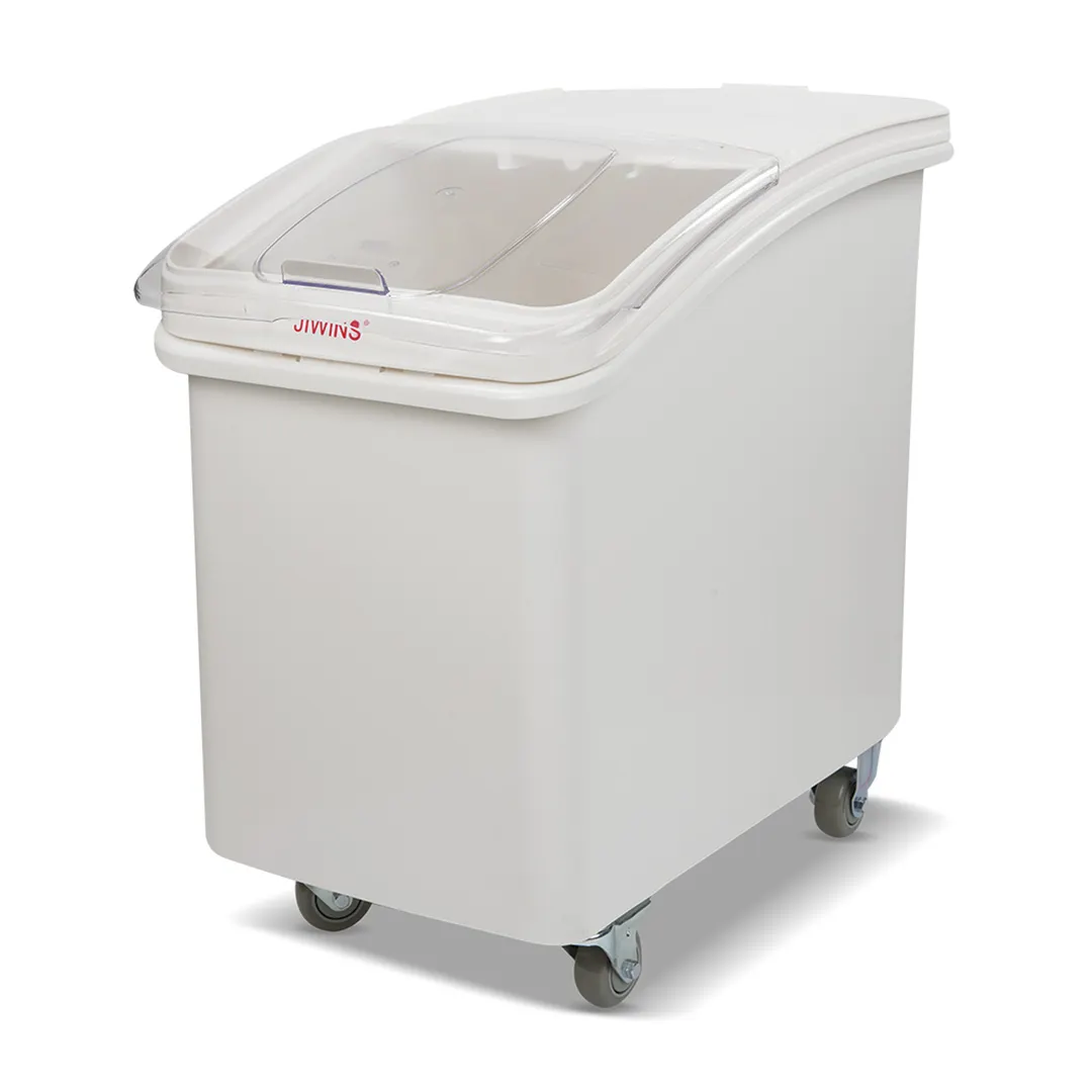 Concasse MCACCALM120 Plastic Mobile Ingredient Bin, 32 Gallon, Sliding Lid, 1 Bin