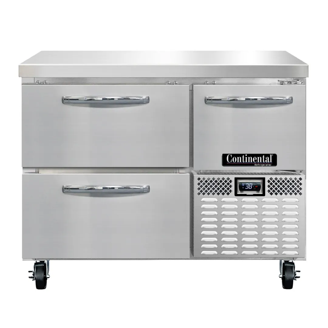 Continental Refrigerator RA43N-D 43" Worktop Refrigeratorw/ 2 Drawers & 1 Half Door