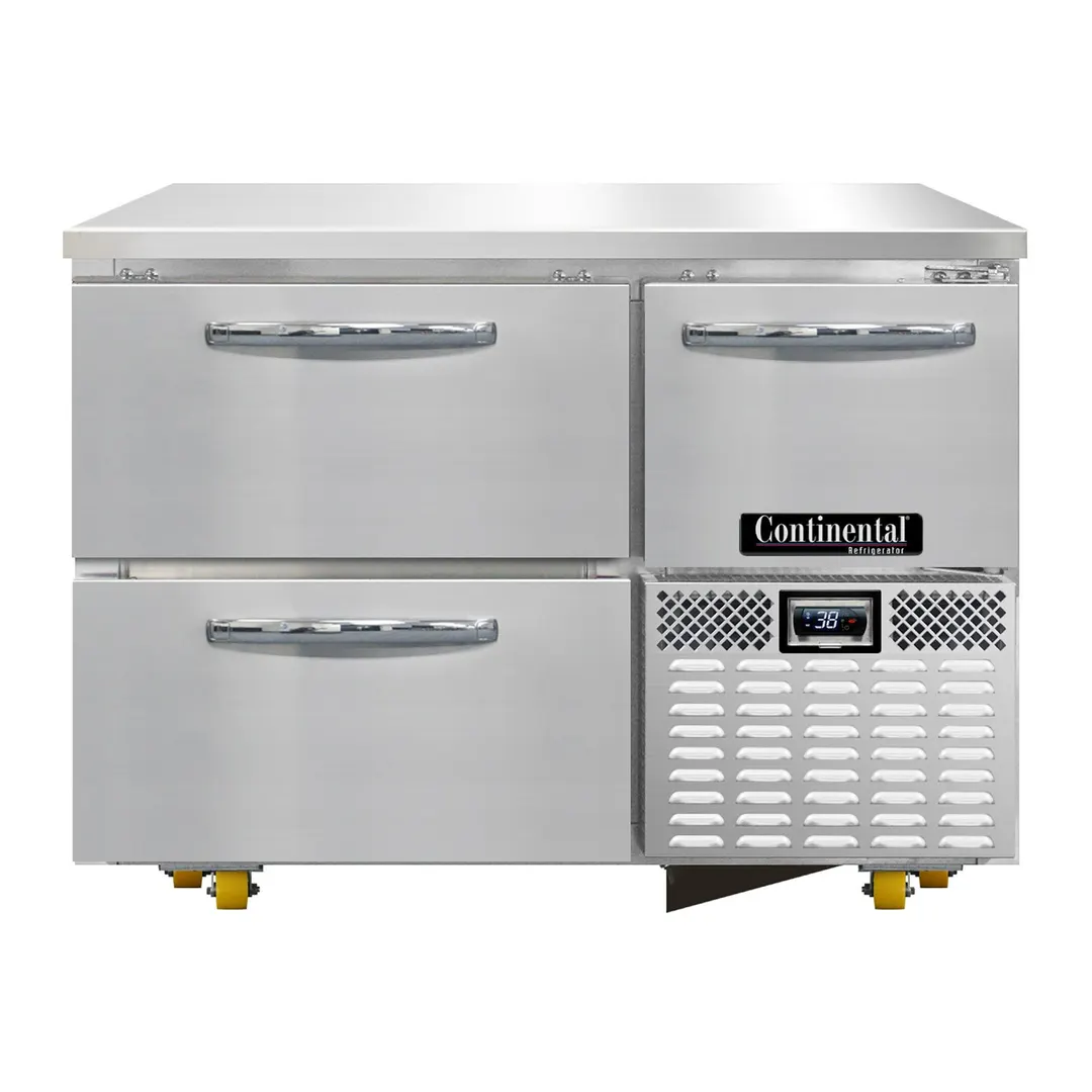 Continental Refrigerator RA43N-U-D 43" Undercounter Refrigerator w/ 2 Drwers & 1 Half Door