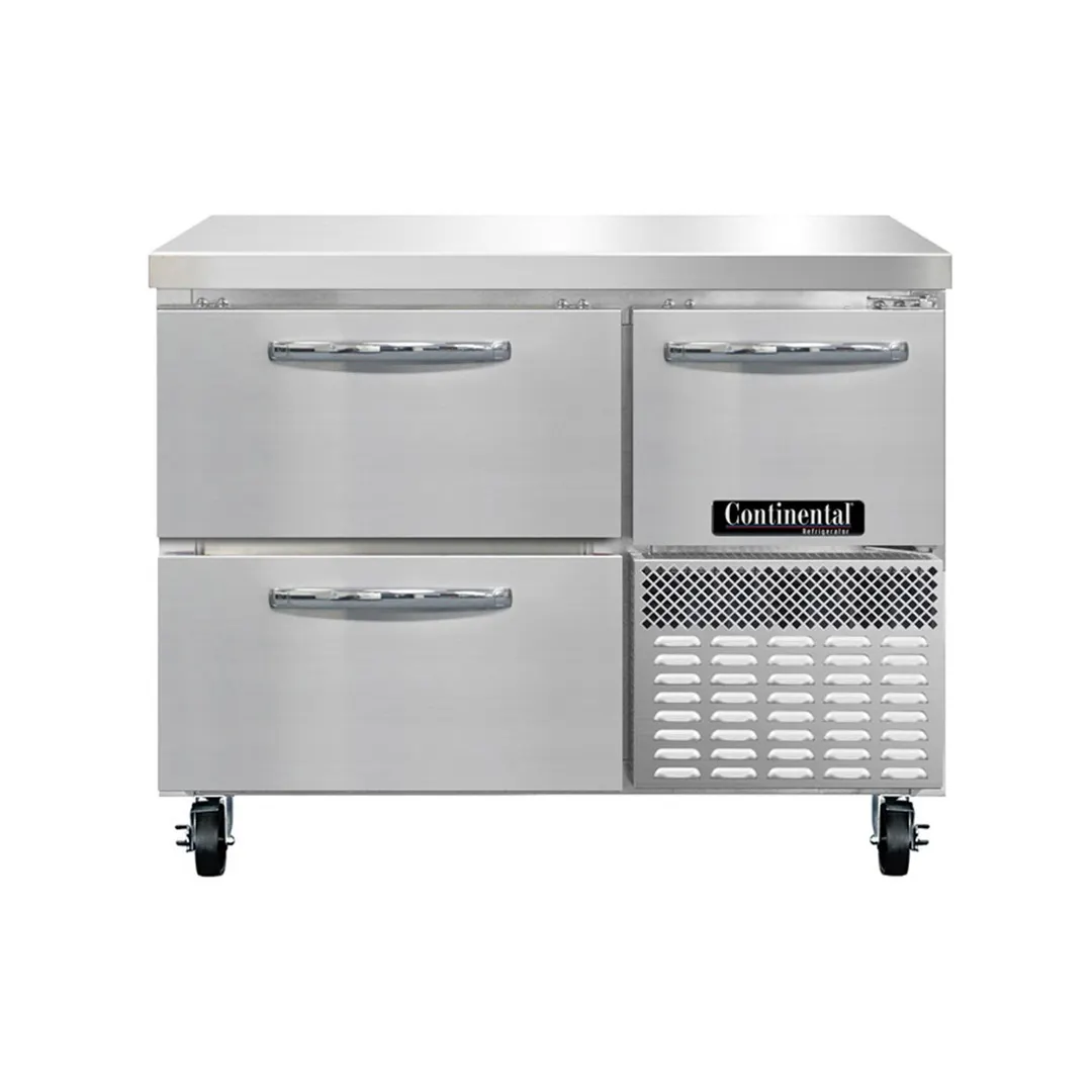 Continental Refrigerator RA43SN-D 43" WorkTop Refrigerator w/ 2 Drawers & 1 Half Door