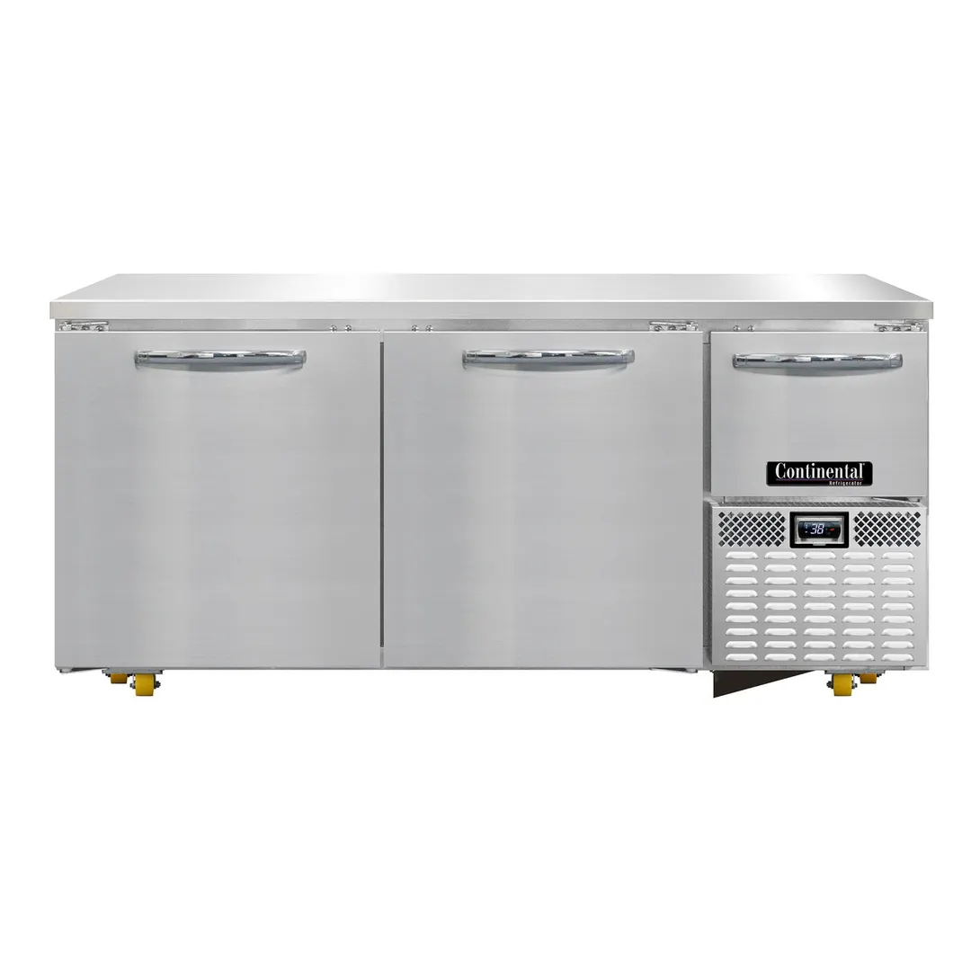 Continental Refrigerator RA68N-U 68"  Undercounter Refrigerator w/ 2 full & 1 Half Doors