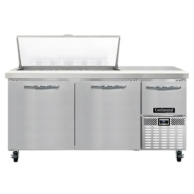 Continental Refrigerator RA68N18M 68" Mega Top Sandwich Prep Table w/ 3 Doors, 18 pans