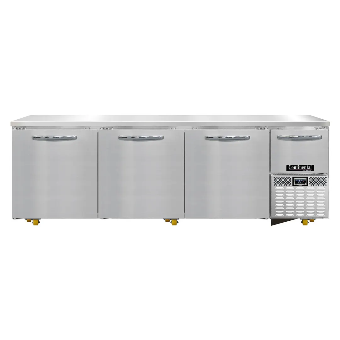 Continental Refrigerator RA93N-U 93"  Undercounter Refrigerator w/ 3 full & 1 Half Doors