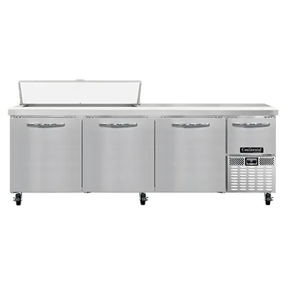 Continental Refrigerator RA93N12 93" Sandwich / Salad Prep Table w/ 4 Doors, 12 Pans