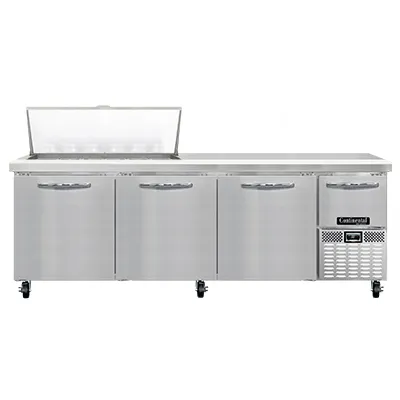 Continental Refrigerator RA93N18M 93" Mega Top Sandwich Prep Table w/ 4 Doors, 18 pans