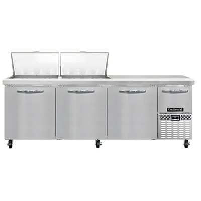 Continental Refrigerator RA93N24M 93" Mega Top Sandwich Prep Table w/ 4 Doors, 24 pans