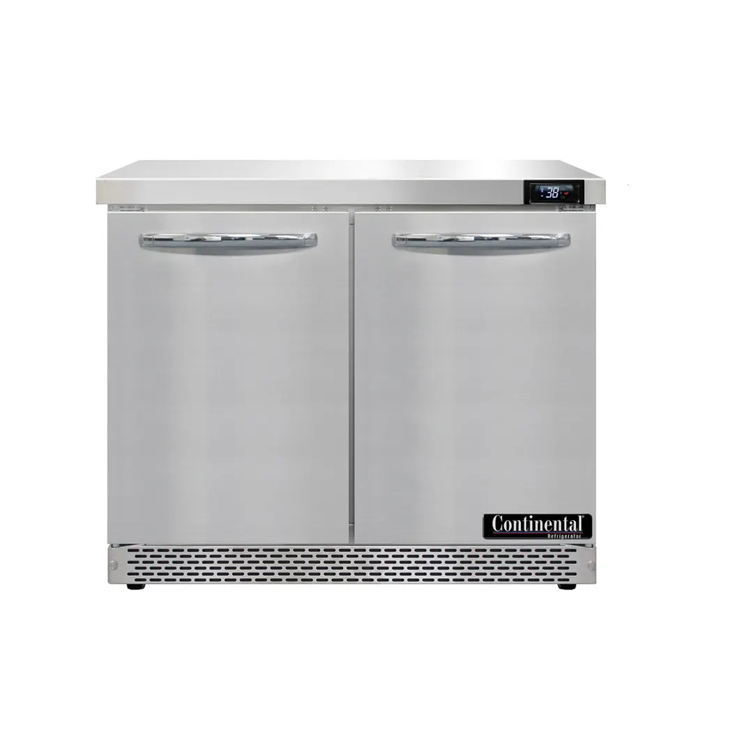 Continental Refrigerator SW36N-FB 36" 2-Section WorkTop Refrigerator w/ 2 Doors, 10.3 cu. ft..