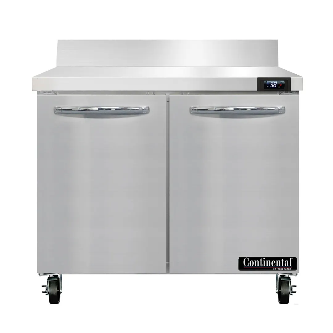 Continental Refrigerator SW36NBS 36" 2-Section WorkTop Refrigerator w/ 2 Doors, 10.3 cu. ft..