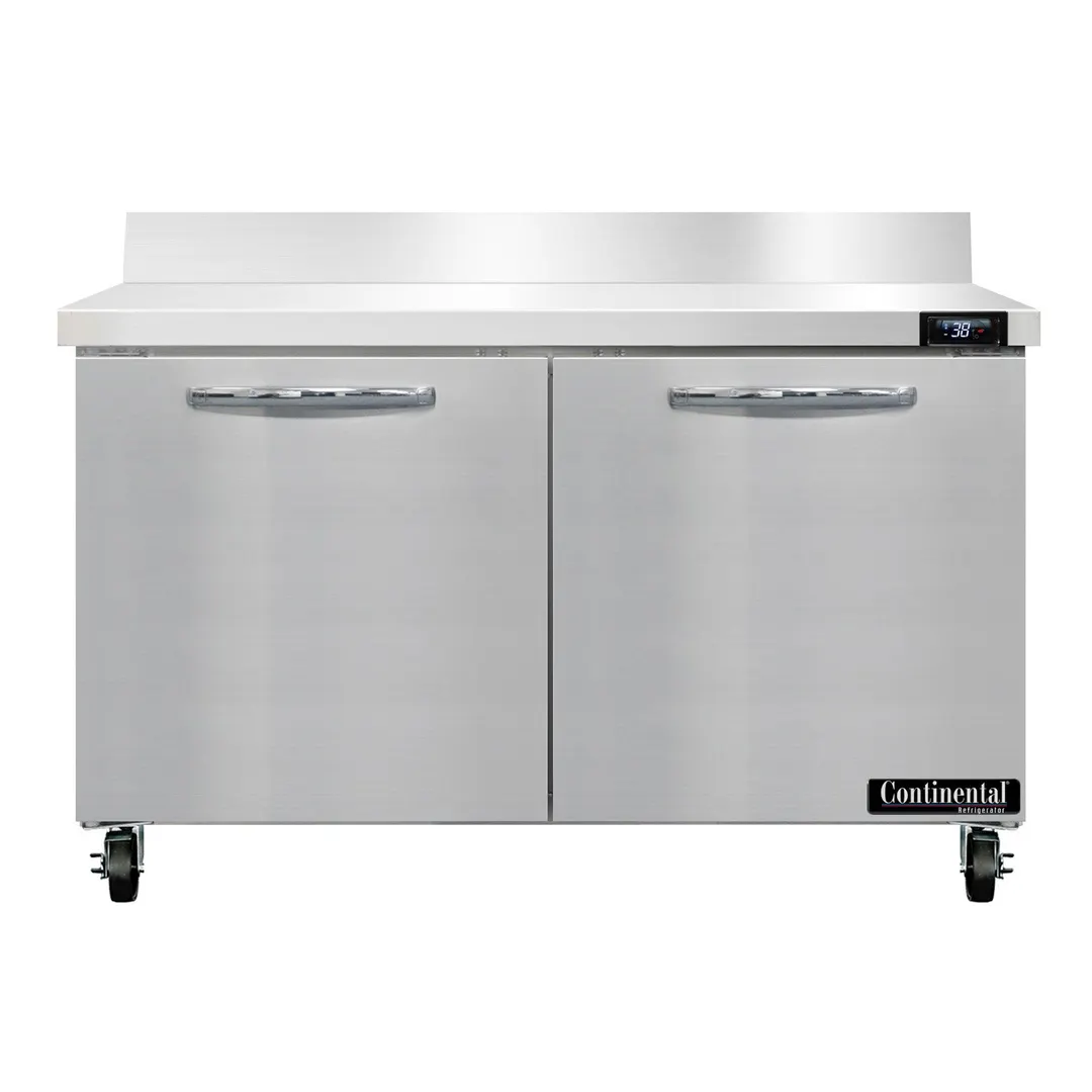 Continental Refrigerator SW48NBS 48" 2-Section WorkTop Refrigerator w/ 2 Doors, 13.4 cu. ft..